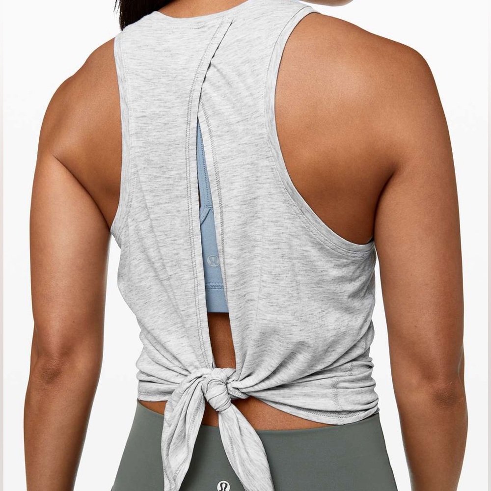 Lululemon All Tied Up Tank Top in Light Grey